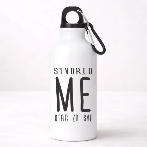 Stvorio me otac za sve - Aluminijumska boca – proizvod sa printom