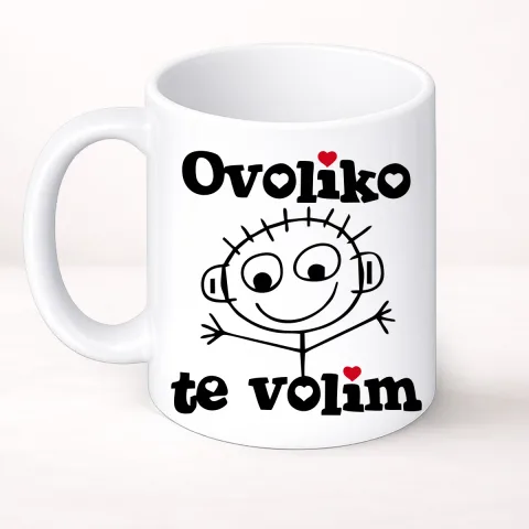 Ovoliko te volim - On - Šolja Classic – proizvod sa printom