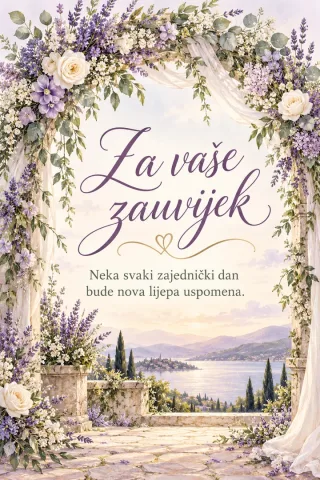 Честитка · За ваше заувијек - Лаванда