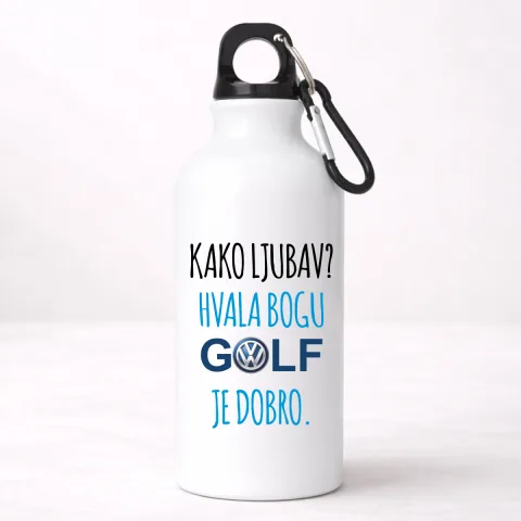 Kako ljubav? Hvala bogu GOLF je dobro #2 - Aluminijumska boca – proizvod sa printom