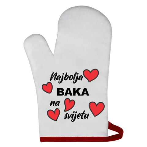 Najbolja baka na svijetu 2 - Rukavica za rernu – izdelek sa printom