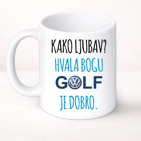 Kako ljubav? Hvala bogu GOLF je dobro #2 - Šolja Classic – proizvod sa printom