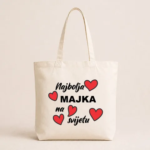 Najbolja majka na svijetu - Pamučni ceger – izdelek sa printom