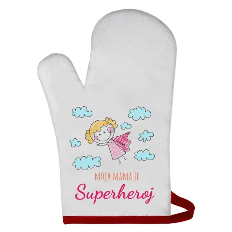 Moja mama je superheroj - Rukavica za rernu – proizvod sa printom