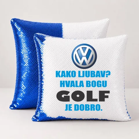 Kako ljubav? Hvala bogu GOLF je dobro - Jastuk magični – proizvod sa printom