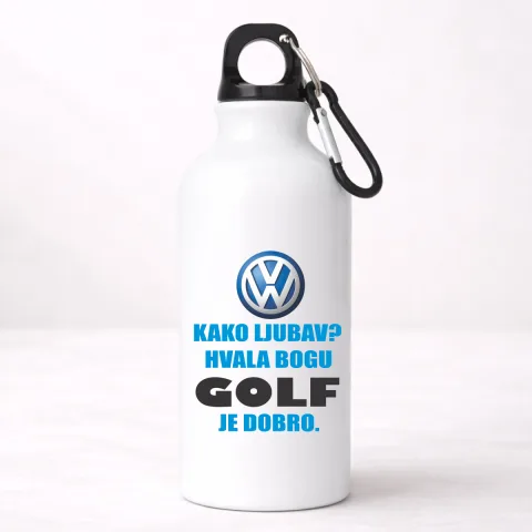 Kako ljubav? Hvala bogu GOLF je dobro - Aluminijumska boca – proizvod sa printom