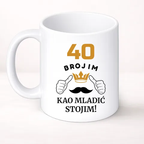 XX brojim kao mladić stojim - Šolja Classic – proizvod sa printom