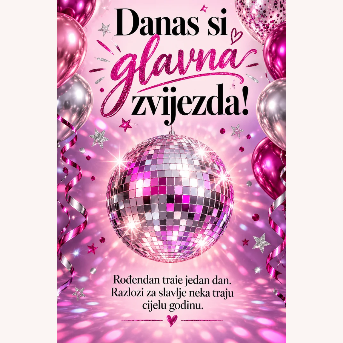 Čestitka · Danas si glavna zvijezda – prikaz proizvoda