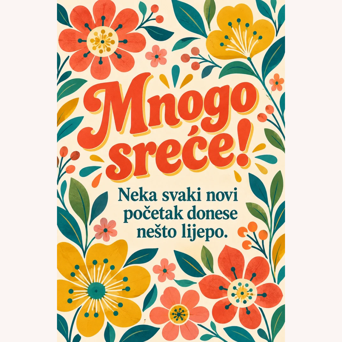Čestitka · Mnogo sreće – prikaz proizvoda