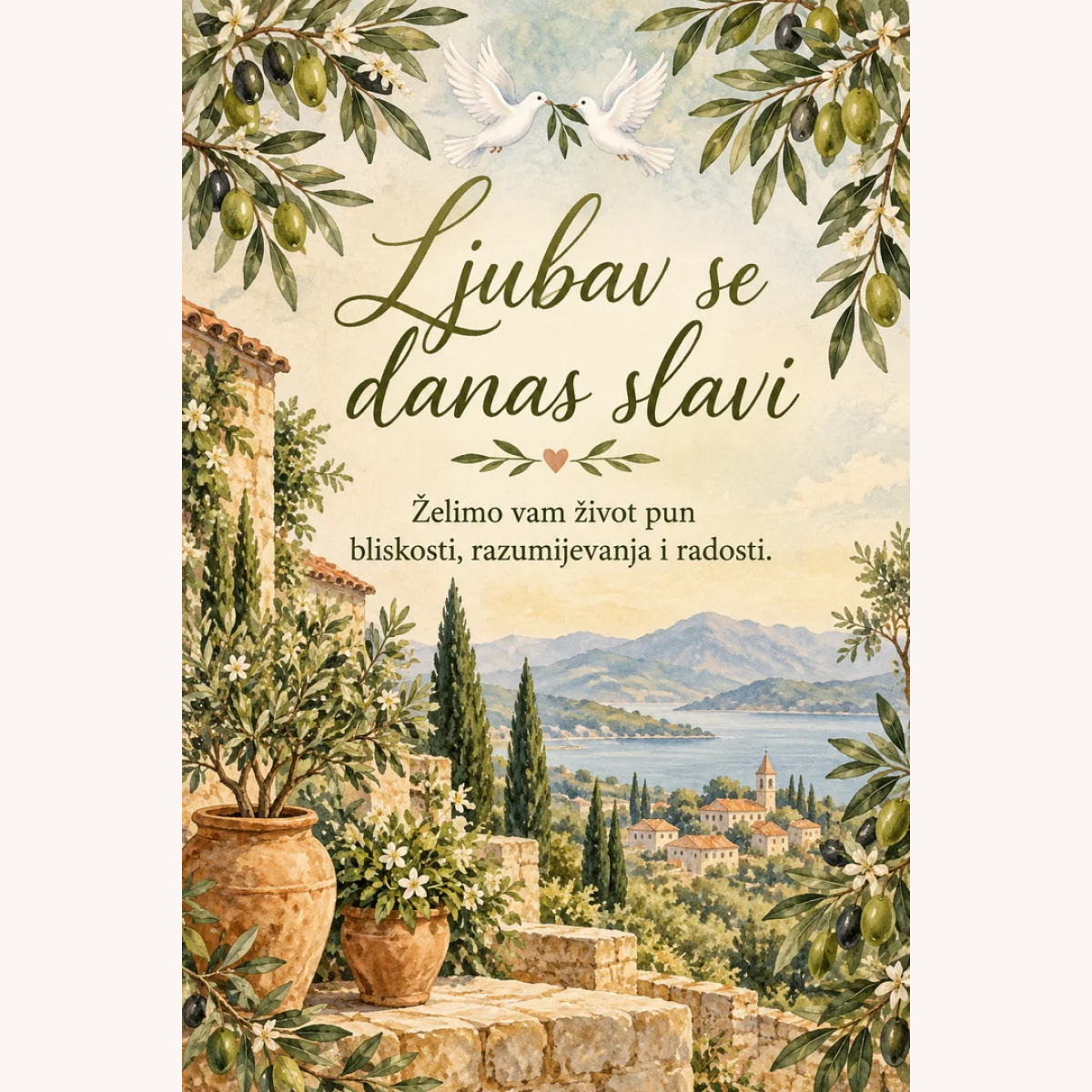 Čestitka · Ljubav se danas slavi - Rustično – prikaz proizvoda