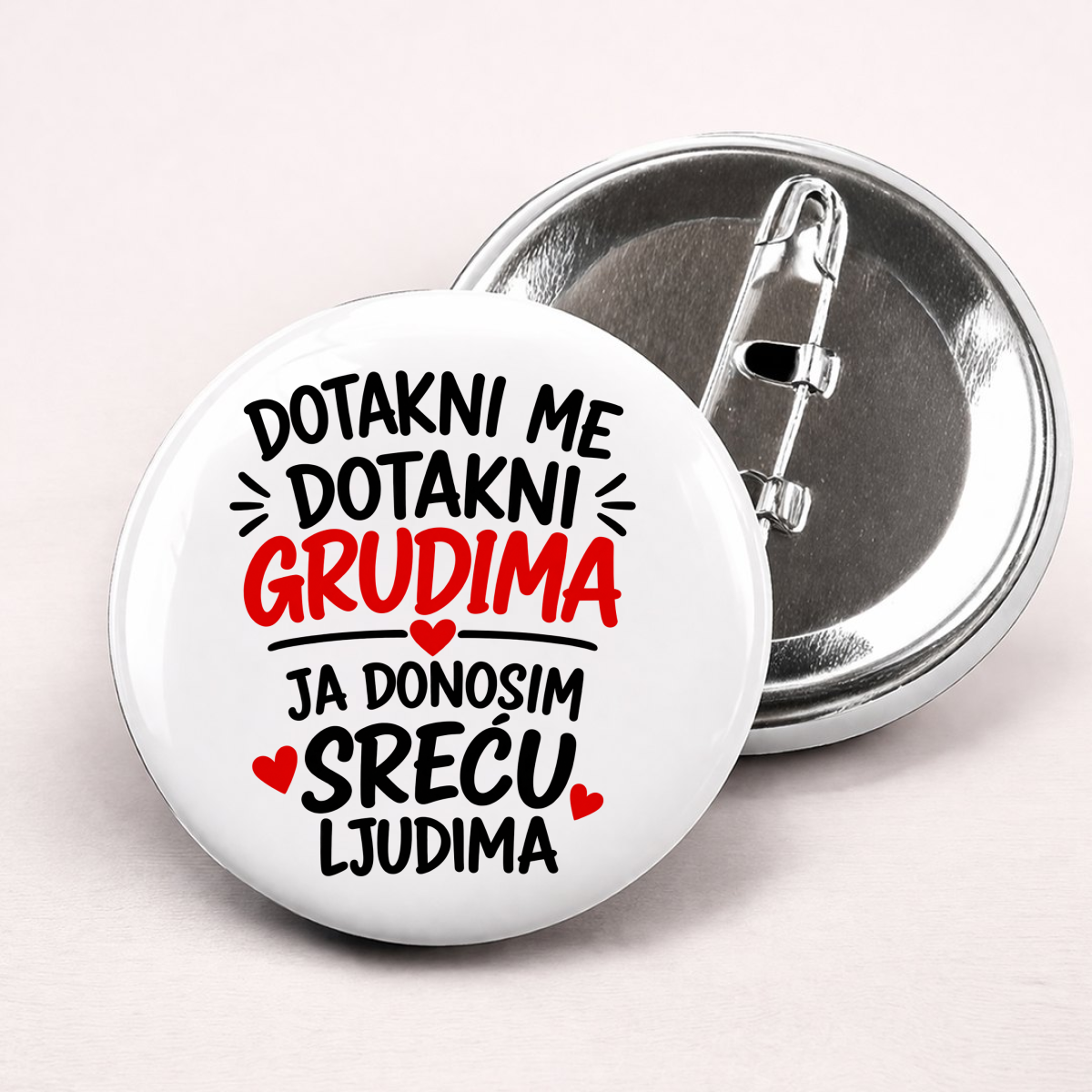 Dotakni me dotakni grudima 1 - Bedževi – prikaz izdelka