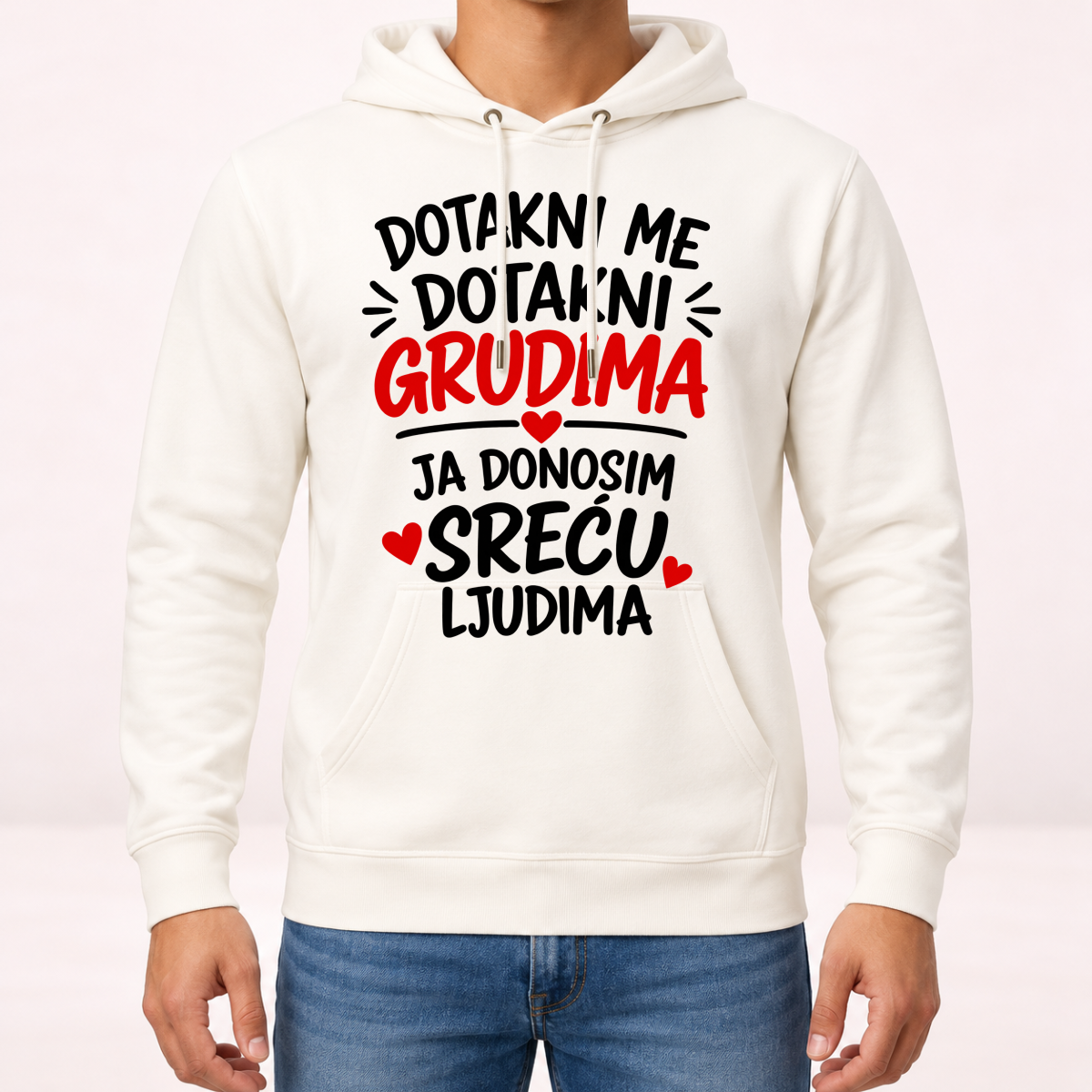Dotakni me dotakni grudima 1 - Dukserica sa kapuljačom – prikaz izdelka