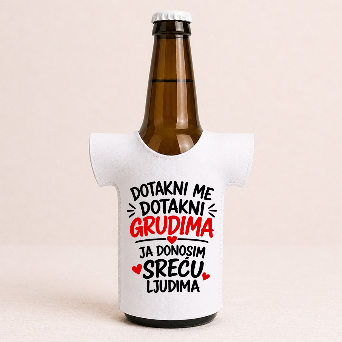 Dotakni me dotakni grudima 1 - Majica za flaše – prikaz izdelka