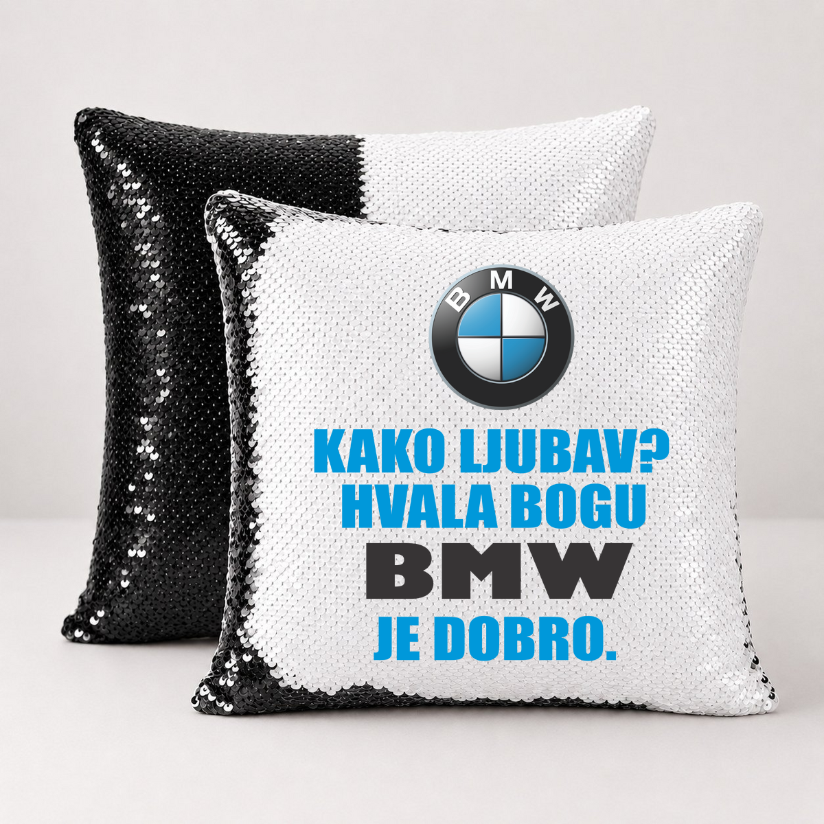 Kako ljubav? Hvala bogu BMW je dobro - Jastuk magični – prikaz izdelka