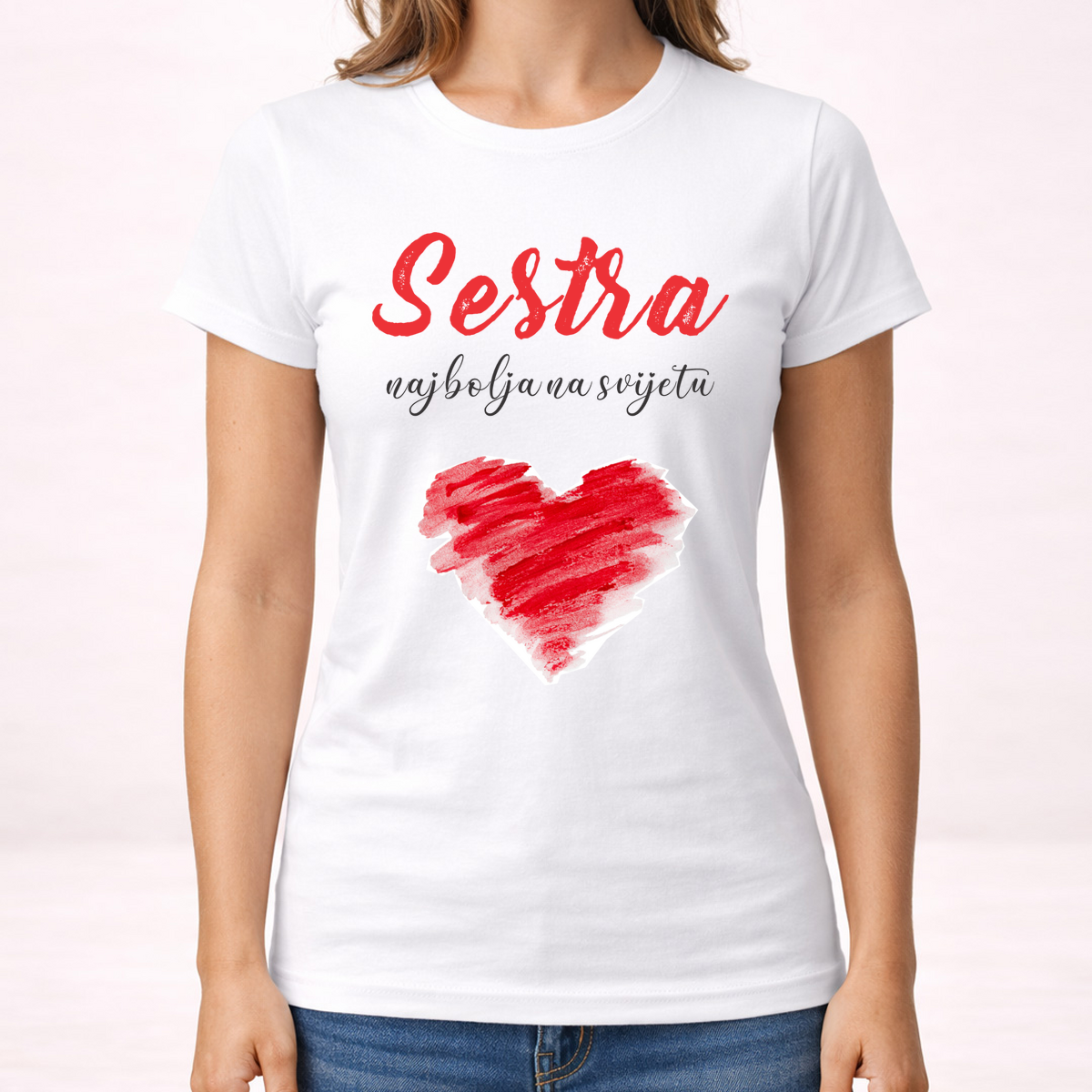 Sestra najbolja na svijetu - Majica - Ženska – prikaz izdelka