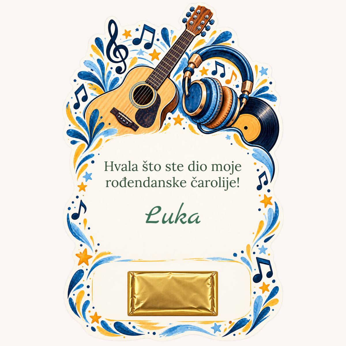 Zahvalnica · Gitare i ritam – prikaz proizvoda